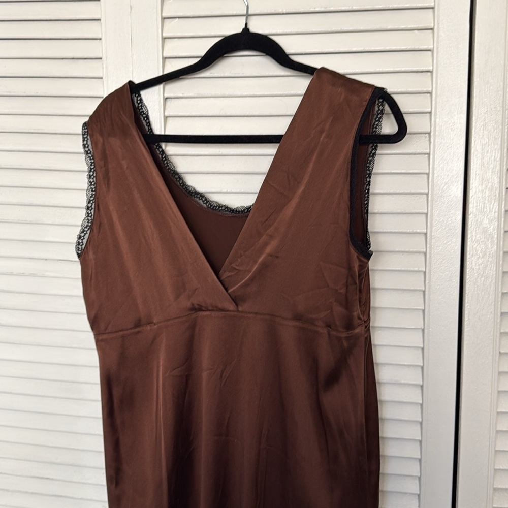 Heavy Manners 〰️ Cherry St 100% Silk Slip Dress - Picture 4 of 6